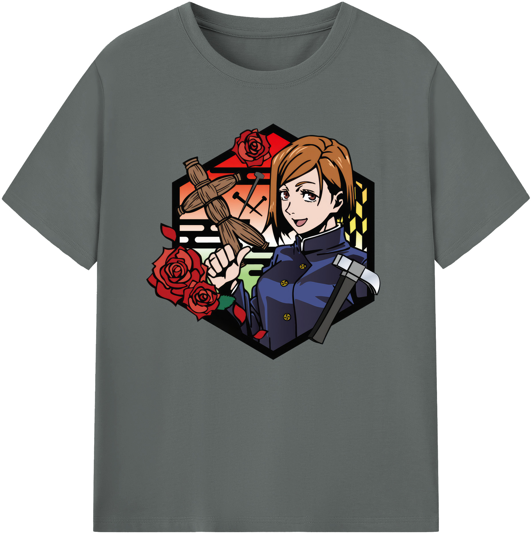 （画像用） 呪術廻戦 Jujutsu Kaisen 綿100％ メンズ半袖Tシャツ｜肌触りやわらか＆通気性
